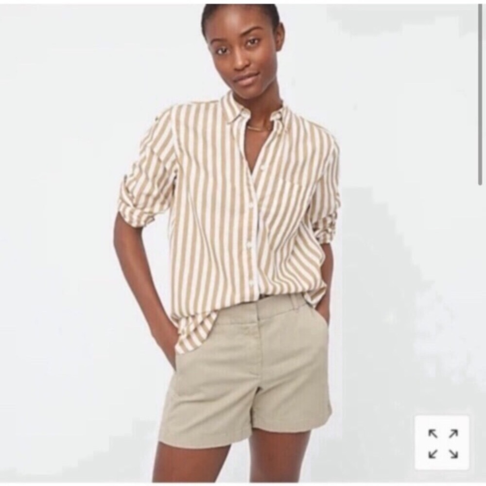 J. Crew City Fit Khaki Cotton shorts Sz 4